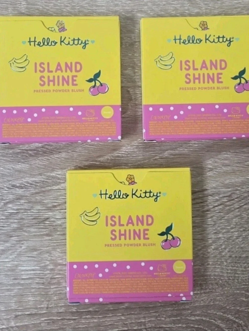 Colourpop x Hello Kitty Island Shine Pressed Powder Blush Lot Of 3 NEW